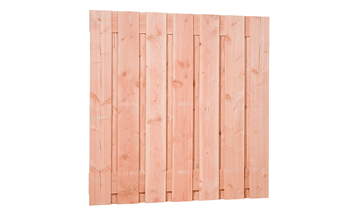 Geschaafd plankenscherm Douglas 18 mm 180 x 130 cm, blank.