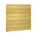 Grenen geschaafd plankenscherm 15-planks 15 mm, 179 x 179 cm, recht, groen geïmpregneerd.