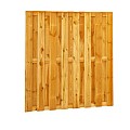 Grenen geschaafd plankenscherm 15-planks 15 mm, 179 x 179 cm, recht, groen geïmpregneerd.