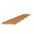 Douglas plank 1 zijde geschaafd, 1 zijde fijnbezaagd 2,8 x 19,5 x 400 cm, groen geïmpregneerd.