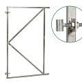 Verstelbaar stalen poortframe 120 x 155 cm, vuurverzinkt.