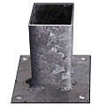 Vloerpaalhouder verzinkt 12 x 12 cm.