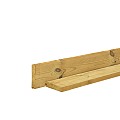 Grenen profielplank (afdekplank) 2,8 x 13,5 x 200 cm, groen geïmpregneerd.