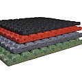 Rubbertegel 50x50x2,5 cm groen, valh. 80 cm.
