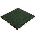 Rubbertegel 50x50x2,5 cm groen, valh. 80 cm.