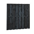 Geïmpregneerd scherm 180x180cm zwart gedompeld planken 15x140mm