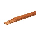 Bangkirai 16x145x4900mm 4-zijdig geschaafd met V groeven op 1/3