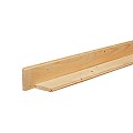 Scandinavisch vuren geschaafd dakbeschot 1,6 x 10 x 420 cm, groen geïmpregneerd.