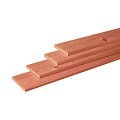 Douglas geschaafde plank 1,6 x 14 x 300 cm, groen geïmpregneerd.