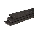 Douglas Zweeds rabat 1 zijde geschaafd, 1 zijde fijnbezaagd 1,1-2,7 x 19,5 x 400 cm, zwart gedompeld.