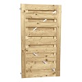 Jumbodeur met slotgat, geschaafd vuren 15 mm op verstelbaar stalen frame 100 x 180 cm, recht horizontaal.