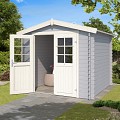 Blokhut Ingo 230x230 Platinum Grey-Wit