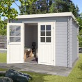 Blokhut Nadia 275x230 Platinum Grey-Wit