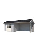 Blokhut Maribel 680x300 Platinum Grey-Wit