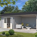 Blokhut Maribel 680x300 Platinum Grey-Wit