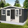 Blokhut Dallas 376x292 Carbon Grey-Wit