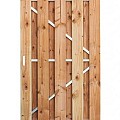 Douglas blank 19-planks Jumboscherm 180x180cm 16 x140 mm  met 4 tussenlatten (eigen productie)