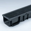 Drain 100cm lang met zwart rooster