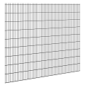 Hillfence metalen scherm, dubbele staafmat, 250x183 cm, zwart