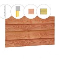 Zweeds rabat douglas enkelzijdige wand B. 228.5x224 cm onbehandeld