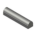 Stootband 2 zijden recht 18x20x100 voet 8cm grijs