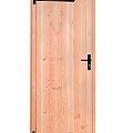 Douglas enkele dichte deur met zwart beslag inclusief kozijn, linksdraaiend, 90 x 201 cm, onbehandeld.