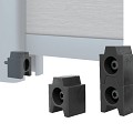 Boston Startfixering set van 10 stops & schroeven 4x19mm zwart