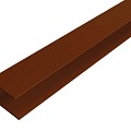 Alu WEO Essential Gardenwall F-profiel Ipé 35x45mm L-300 cm RAL8028