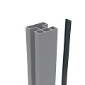 Boston alu Klikprofiel 6x24mm L-190cm RAL7016 tbv alu H paal L-190cm