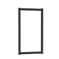 Boston alu vulbaar poortframe 120x183cm RAL9005 incl insteekslot