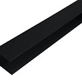 WEO35-60 Alu F-profiel Ebony Black L-300cm 65x80mm  - RAL9005
