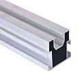 Aluminium balk met dubbele kamer 2200x40x40 mm