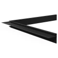 Aluminium binnenhoek daktrim 45x45 mm - 40 cm, zwart RAL 9005
