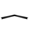 Aluminium binnenhoek daktrim 45x45 mm - 40 cm, zwart RAL 9005