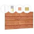Zweeds rabat plankenset douglas bij wand C. 278.5x224 cm onbehandeld