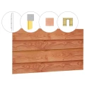 Zweeds rabat douglas enkelzijdige wand C. t.b.v. enkele deur. 278.5x224 cm onbehandeld