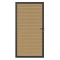 Newtechwood co-extrusie composiet deur in aluminium frame, horizontaal triple, 100x195 cm, red cedar.