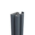 Boston alu H paal 75x75mm L-190 cm RAL7016 incl. alu afwerkingsprofiel 4x24 mm L-190cm