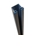 Boston alu paalprofiel voor hpl/glas RAL7016 24x17mm L-184cm tbv paal L-124/190cm
