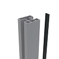 Boston alu Klikprofiel 6x24mm L-190cm RAL9005 tbv alu H paal L-190cm