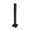 NewTechWood stalen paalhouder incl. bevestigingsmateriaal, 8 x 8 x 40 cm, zwart.