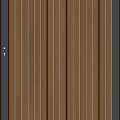 NewTechWood co-extrusie composiet deur Premium in aluminium frame, verticaal triple, 97 x 186 cm, Teak/zwart.