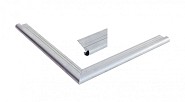 Aluminium daktrimset met ronde kraal t.b.v. plat dak, maximale dakmaat 505 x 350 cm.