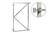 Verstelbaar stalen poortframe 120 x 155 cm, vuurverzinkt.
