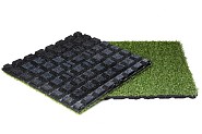 Rubber Kunstgrastegel 50x50x3 cm pen-gat (zonder verbindingspennen)