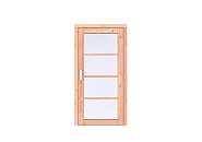 Douglas Volglas enkele deur Prestige 108x209 cm, rechtsdraaiend, scharnieren, RVS beslag, onbehandeld.