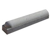 Stootband 1 zijde rond 20x18x100 voet 8cm grijs