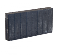 Palissadeband Zwart 8x50x50cm recht