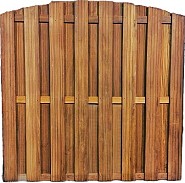 Bangkirai 15-planks Jumboscherm verticaal getoogd 180x180cm (eigen productie)