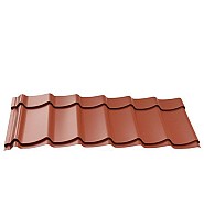Dakpanplaten t.b.v. Douglasvision kapschuur Comfort 405 x 320 cm, (16 M2), terracotta.